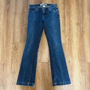 Y2K Gap Long & Lean Jeans Womens 6 Long Blue Bootcut Stretch Dark Wash VTG 2000s